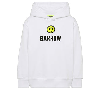 Barrow Felpa Bianca Con Cappuccio E Stampa F6BKJBHS074-002 Per Bambini