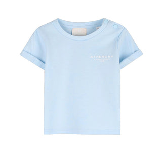 Givenchy T-shirt Celeste Con Logo Per Neonato H31203/77L