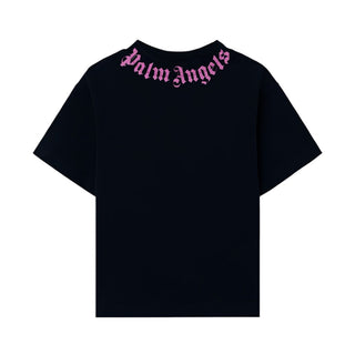Palm Angels T-shirt nera a maniche corte con logo PGAA002S26JER005/110