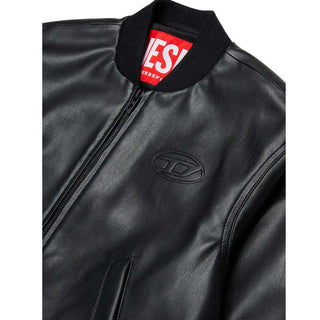 Diesel Giubbino Jlakhat nero in similpelle con logo J02648-KXB9D-K900