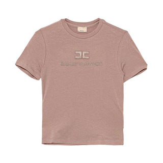 Elisabetta Franchi T-shirt in jersey a maniche corte con logo EGTS098.0