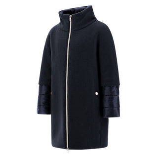 Herno Cappotto in twill di lana con logo da bambina CA0004G