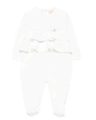 Elisabetta Franchi Tutina con volant a strati e fiocco ENTU133.0