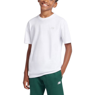 New Balance T-shirt Bianca Con Logo LAKB0001-BWE078 Per Bambino
