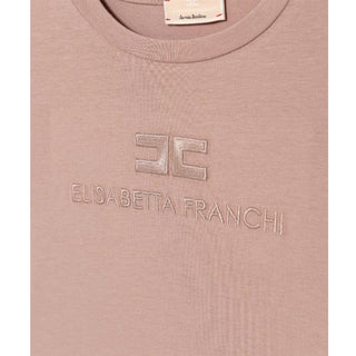 Elisabetta Franchi T-shirt in jersey a maniche corte con logo EGTS098.0