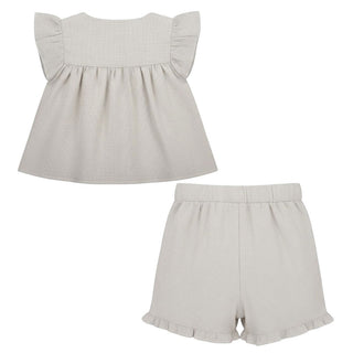 Lalalù Completo In Misto Lino Per Bambina CCTL019RJ