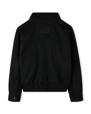 Lanvin Giubbino bomber nero in fresco di lana N30305