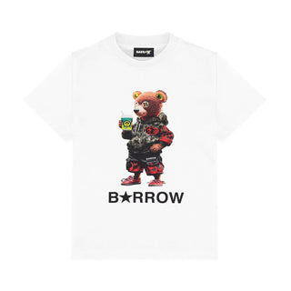 Barrow T-shirt Girocollo Bianca Con Teddy S6BKJUTH065-002