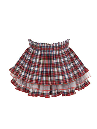 Monnalisa Gonna Con Fantasia Tartan 310704 Plissè