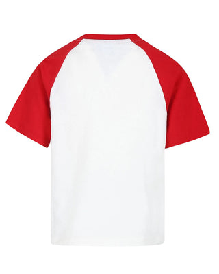 Kenzo T-shirt avorio in jersey da bambina K60757