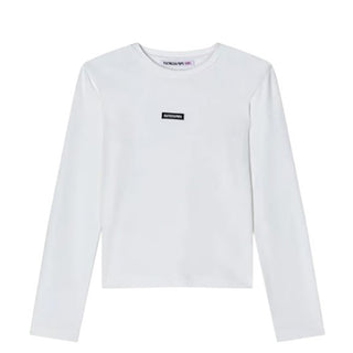 Patrizia Pepe T-Shirt A Maniche Lunghe 7M0956/J331 Con Logo