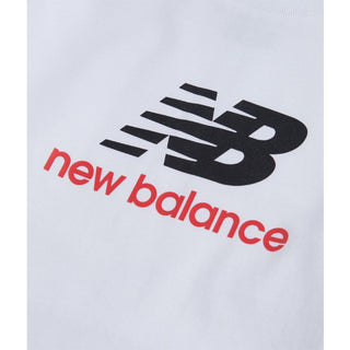 New Balance T-shirt Bianca A Maniche Lunghe LAKB0254-BWE078 Per Bambino