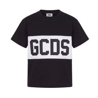 GCDS T-shirt Nera Con Stampa Z0UJQC585J105/999A Per Bambini