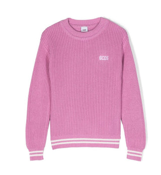 GCDS Maglia girocollo con logo ricamato DUW00D