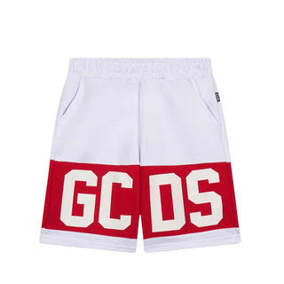 GCDS Bermuda Bianco In Felpa Con Logo Z0UKQL589F004/100R