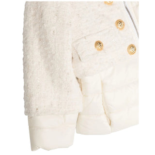 Balmain Giubbino in bi-tessuto con bottoni logati BT2A77-E0118 CON CERNIERA