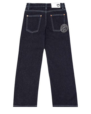 Barrow Jeans denim blu con patch logato F5BKJGDP206