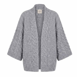 Doudou Cardigan Grigio In Misto Lana Per Bambina DV9A40-W0137