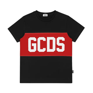 GCDS T-shirt Nera A Maniche Corte Con Logo Z0UKQC585J105/999