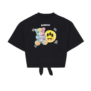Barrow T-shirt Nera A Maniche Corte Con Stampa S6BKJGTH140-110
