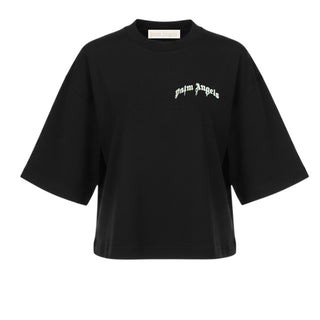Palm Angels T-shirt Cropped Con Logo Per Donna PWAA079S26JER003