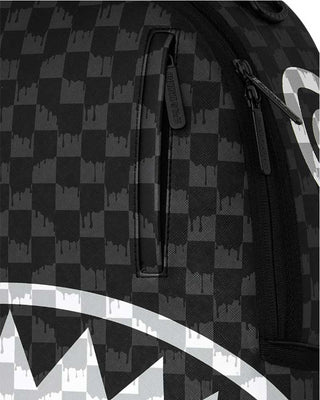 SPRAYGROUND Zaino BLACK AND WHITE DRIP CHECK SHARK 910B8553NSZ