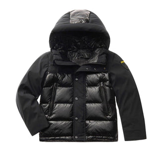 Blauer Giubbino bitessuto Brook con cappuccio 24WBLKC08503