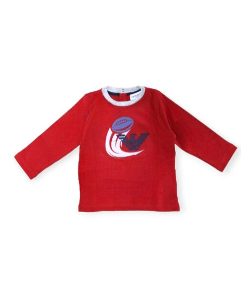 Armani Crewneck T-shirt with front print 6ZHD01-4J09ZZ