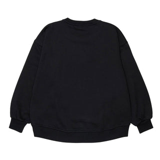 Diesel Felpa Nera In Cotone Con Logo J03017-KYAZ3-K900 Per Bambina
