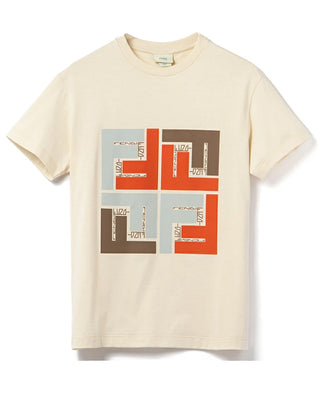 Fendi T-Shirt Con Stampa Monogram JUI158-7AJ Unisex Junior