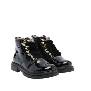 Elisabetta Franchi Stivaletto Con Zip Laterale F1A5-E0125 In Pelle Verniciata