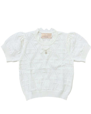 Elisabetta Franchi Maglia Traforata EFMA159.C A Maniche Corte