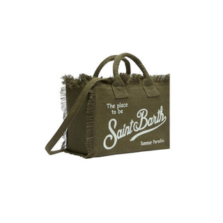 Mc2 Saint Barth Borse in lino con frange COLETTE 01189H