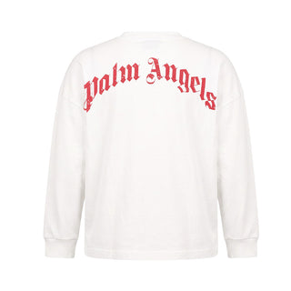 Palm Angels T-shirt Avorio A Maniche Lunghe F6PAJBTH141/412 Per Bambini