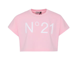 N21 T-shirt cropped con logo stampato N21558-N0153