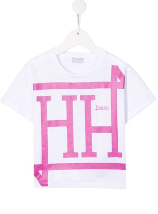 Herno T-shirt Crop JTS00008G Con Stampa