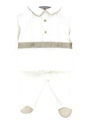 Teto und Tatta Zweiteiliger Strampler cl3270 mit Clips auf der Rückseite