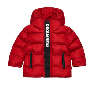 Dsquared2 Giubbino trapuntato in nylon con cappuccio e logo DQ3084 D00BN