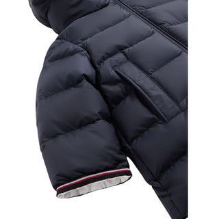 Moncler Giubbino blu navy Saito trapuntato con cappuccio K29511C00002