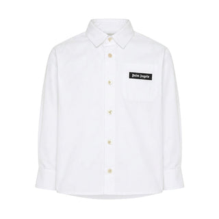 Palm Angels Camicia Bianca Con Logo F6PAJBSI169/002 Per Bambino