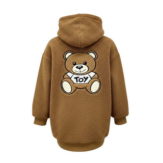Moschino Giacca Teddy con cappuccio e logo HDF05I