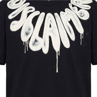 Disclaimer T-shirt Nera A Maniche Corte Con Stampa 26IDK59183N Per Bambini
