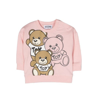 Moschino Felpa girocollo con logo e simbolo MWF03Q