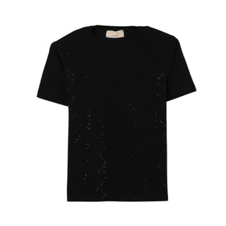 Elisabetta Franchi T-shirt in jersey a maniche corte con strass EFTS248.0