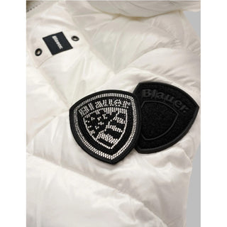 Blauer Giubbino Trapuntato Avorio Con Pelliccia 26WBLGC02293-102IV Ivory Jr Per Bambina