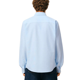 Amis Paris Camicia Oxford In Cotone Celeste Con Ricamo BFUSH063.CO0031/450