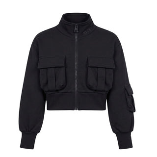 MSGM Felpa Cropped Con Zip Per Bambina F4MSJGBO191