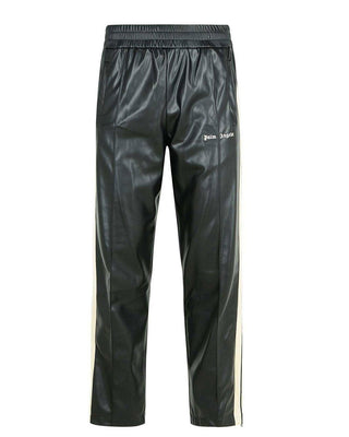 Palm Angels Pantaloni track in ecopelle PMCJ020F24FAB0011003