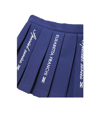 Elisabetta Franchi Pleated Skirt with Logo EFGO172.0