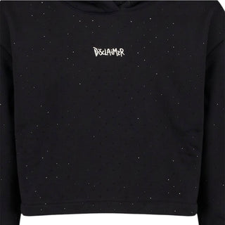Disclaimer Felpa Nera Con Strass 26IDK59264N Per Bambina